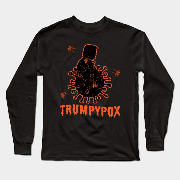 Trumpy Pox Halloween Gag Long Sleeve T-Shirt by Electrovista